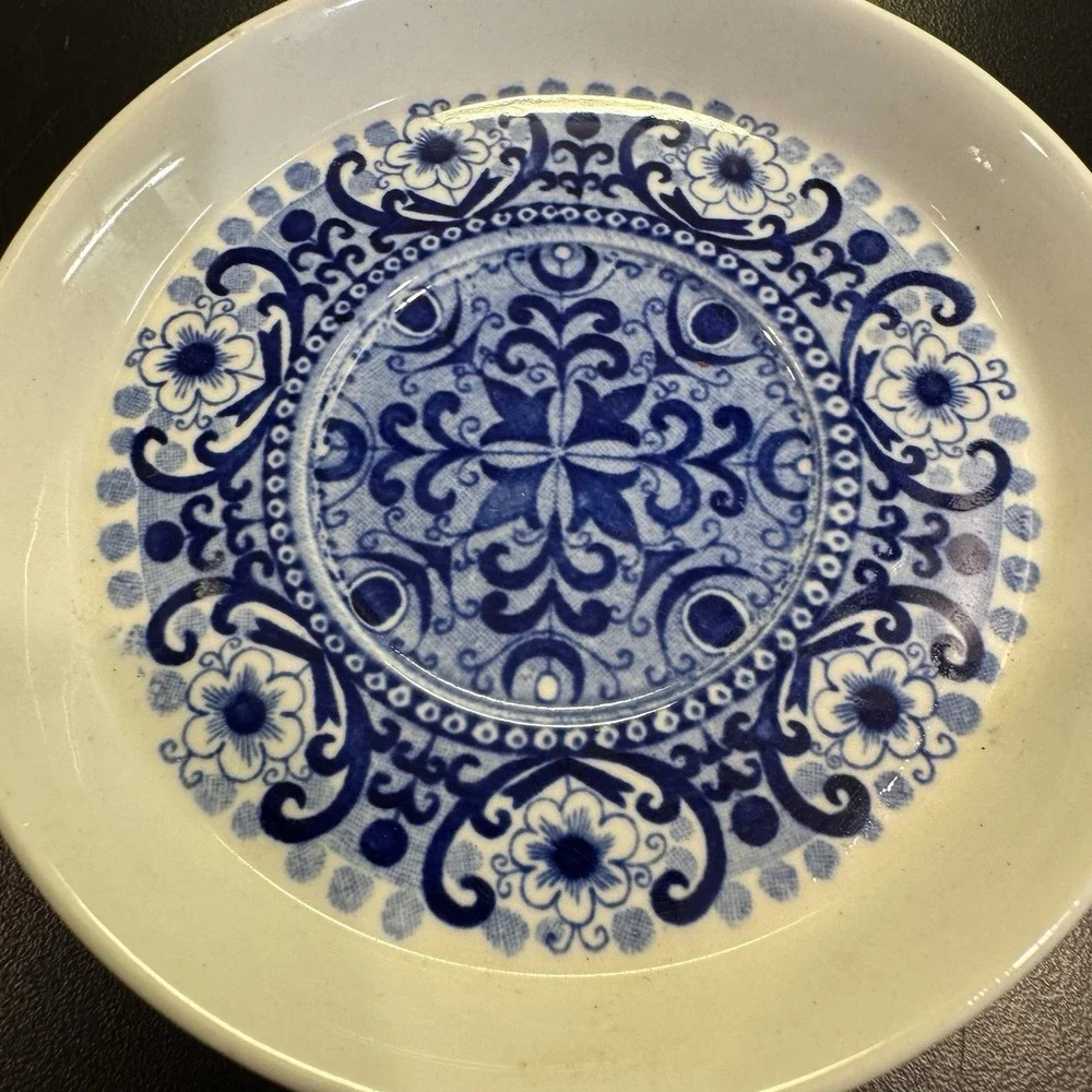 Vintage Arabia Of Finland Ali Series Saucer Plate Blue‎ & White  Pattern 4.75 